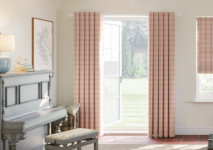 Applecross, Cranberry - Made to Measure Curtains - Image 3